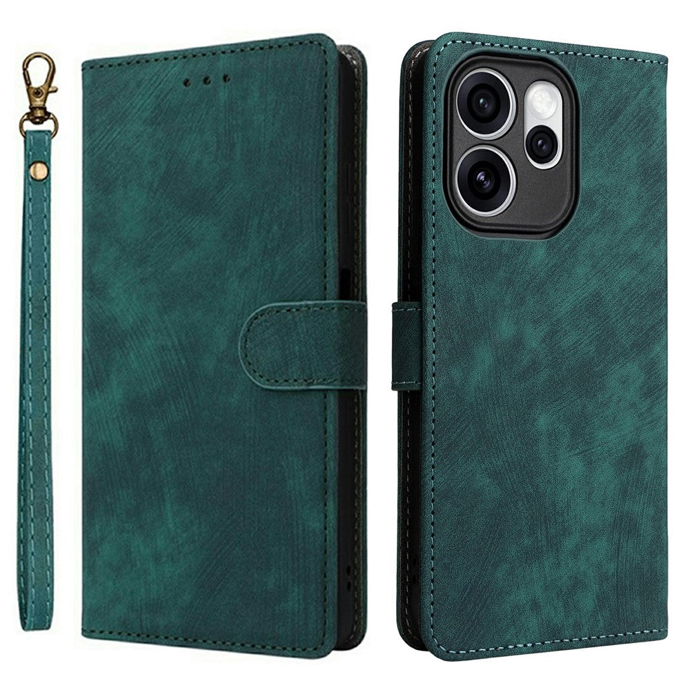 Phone Case For Oppo Reno15 Pro Max 5G (Global) / Reno15 Pro 5G (China) Wallet RFID Blocking PU Leather Phone Cover Stand with Strap