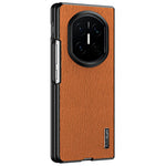 For Huawei Mate X7 Case Wood Texture PU Leather Coated PC TPU Phone Cover