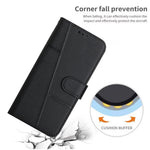 Telefoncover i læder til Samsung Galaxy A57 5G, foldbart stativ, pung, flipcover med rem
