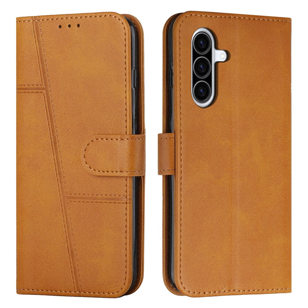 Telefoncover i læder til Samsung Galaxy A57 5G, foldbart stativ, pung, flipcover med rem