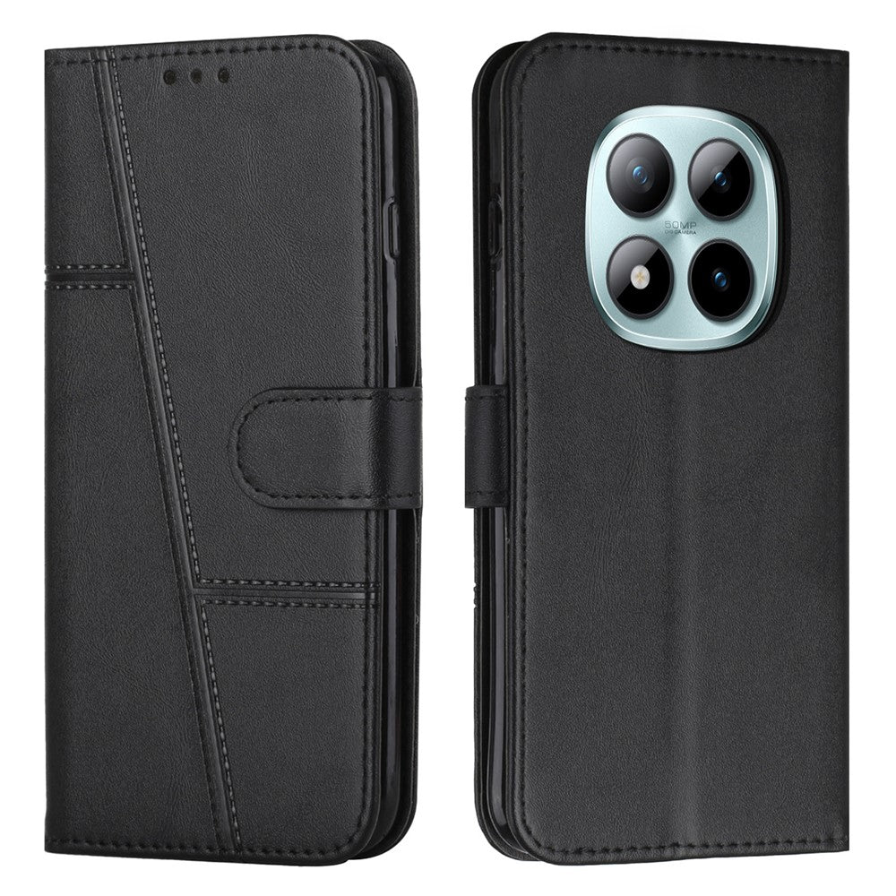 Leather Phone Case For Xiaomi Redmi Note 15 Pro 4G (Global) Foldable Stand Wallet Flip Cover with Strap
