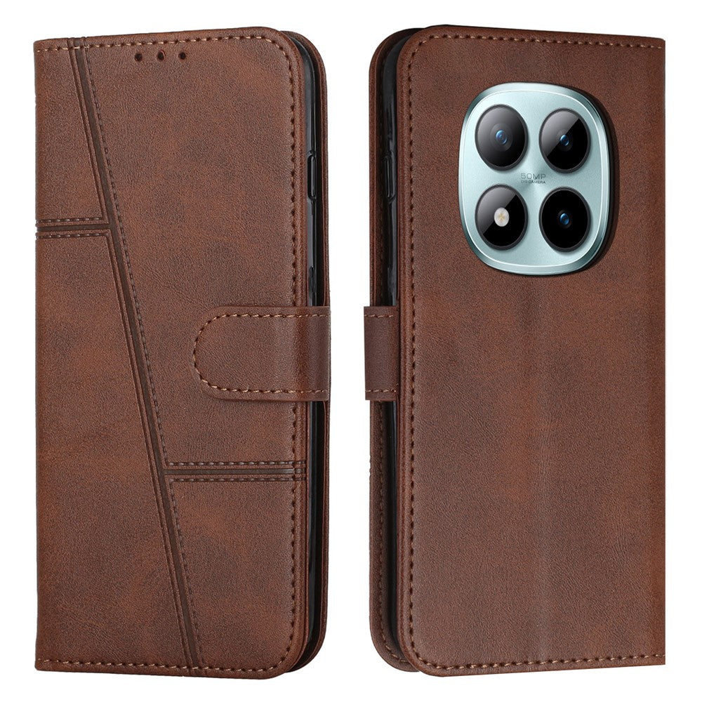 Leather Phone Case For Xiaomi Redmi Note 15 Pro 4G (Global) Foldable Stand Wallet Flip Cover with Strap