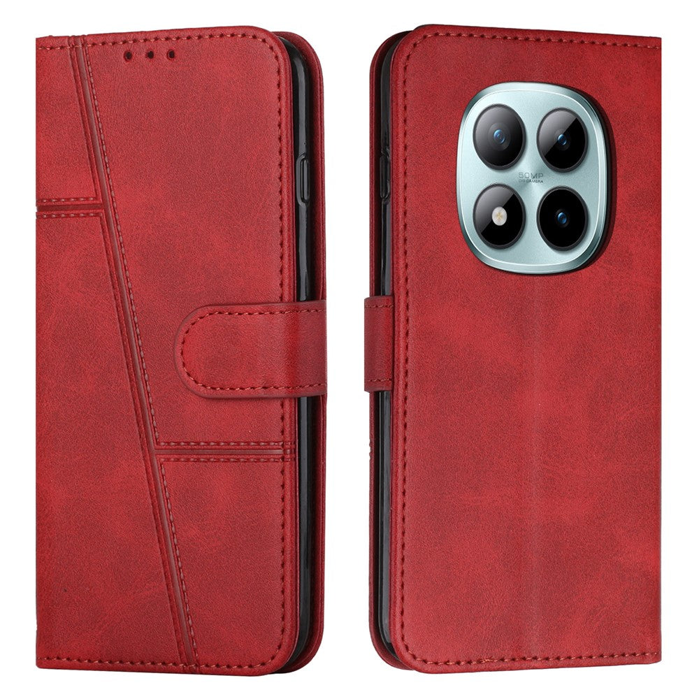 Leather Phone Case For Xiaomi Redmi Note 15 Pro 4G (Global) Foldable Stand Wallet Flip Cover with Strap
