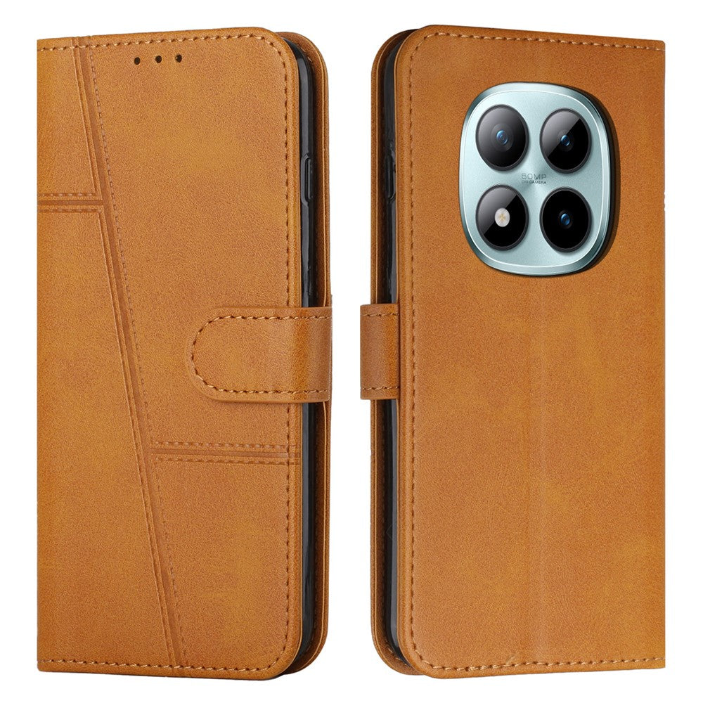Leather Phone Case For Xiaomi Redmi Note 15 Pro 4G (Global) Foldable Stand Wallet Flip Cover with Strap