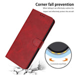 For Samsung Galaxy A57 5G Wallet Etui Flip Stand Kalvetekstur PU Læder Telefoncover med Rem