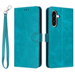 For Samsung Galaxy A57 5G Wallet Etui Flip Stand Kalvetekstur PU Læder Telefoncover med Rem