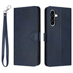 For Samsung Galaxy A57 5G Wallet Etui Flip Stand Kalvetekstur PU Læder Telefoncover med Rem
