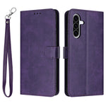 For Samsung Galaxy A57 5G Wallet Etui Flip Stand Kalvetekstur PU Læder Telefoncover med Rem