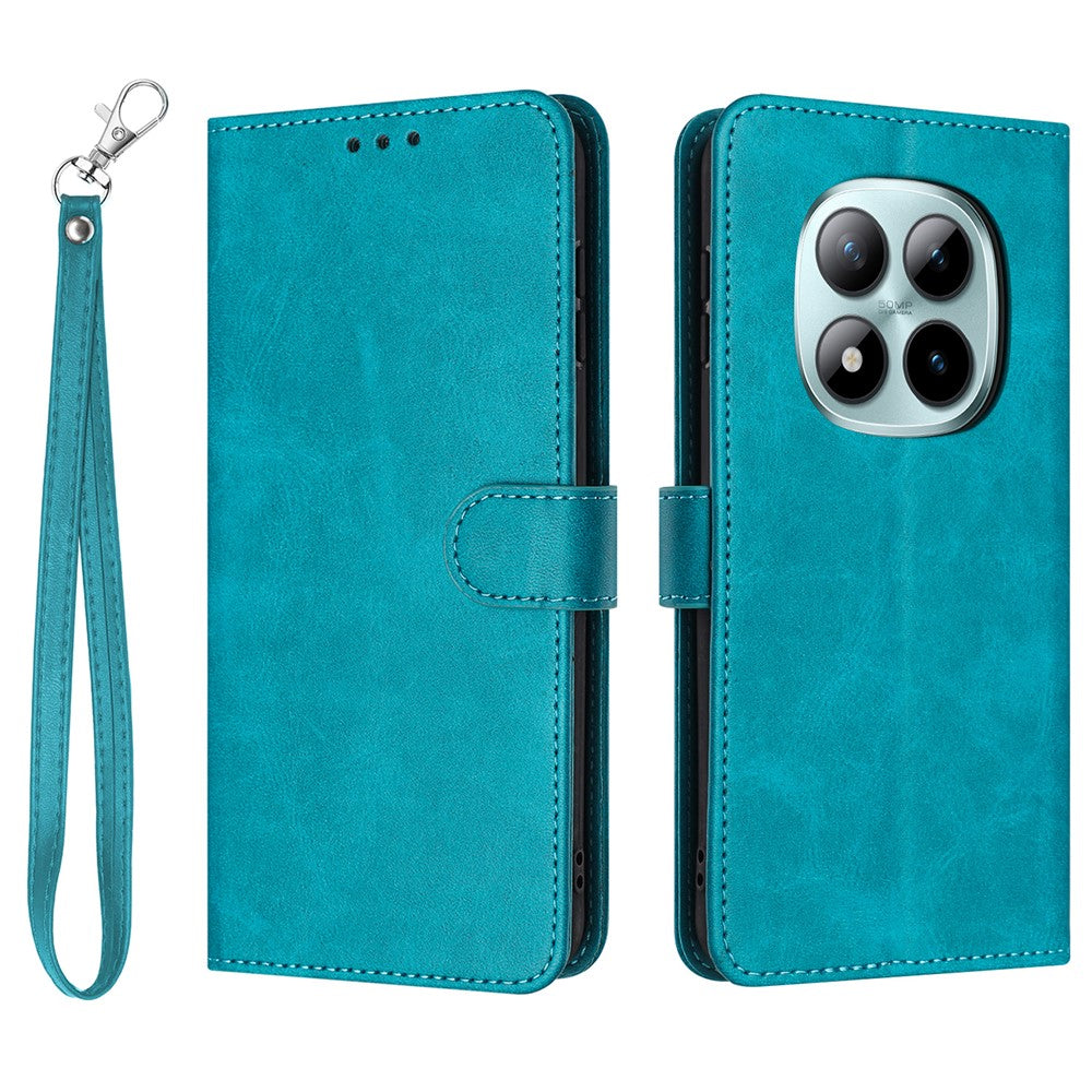 For Xiaomi Redmi Note 15 Pro 4G (Global) Wallet Case Flip Stand Calf Texture PU Leather Phone Cover with Strap