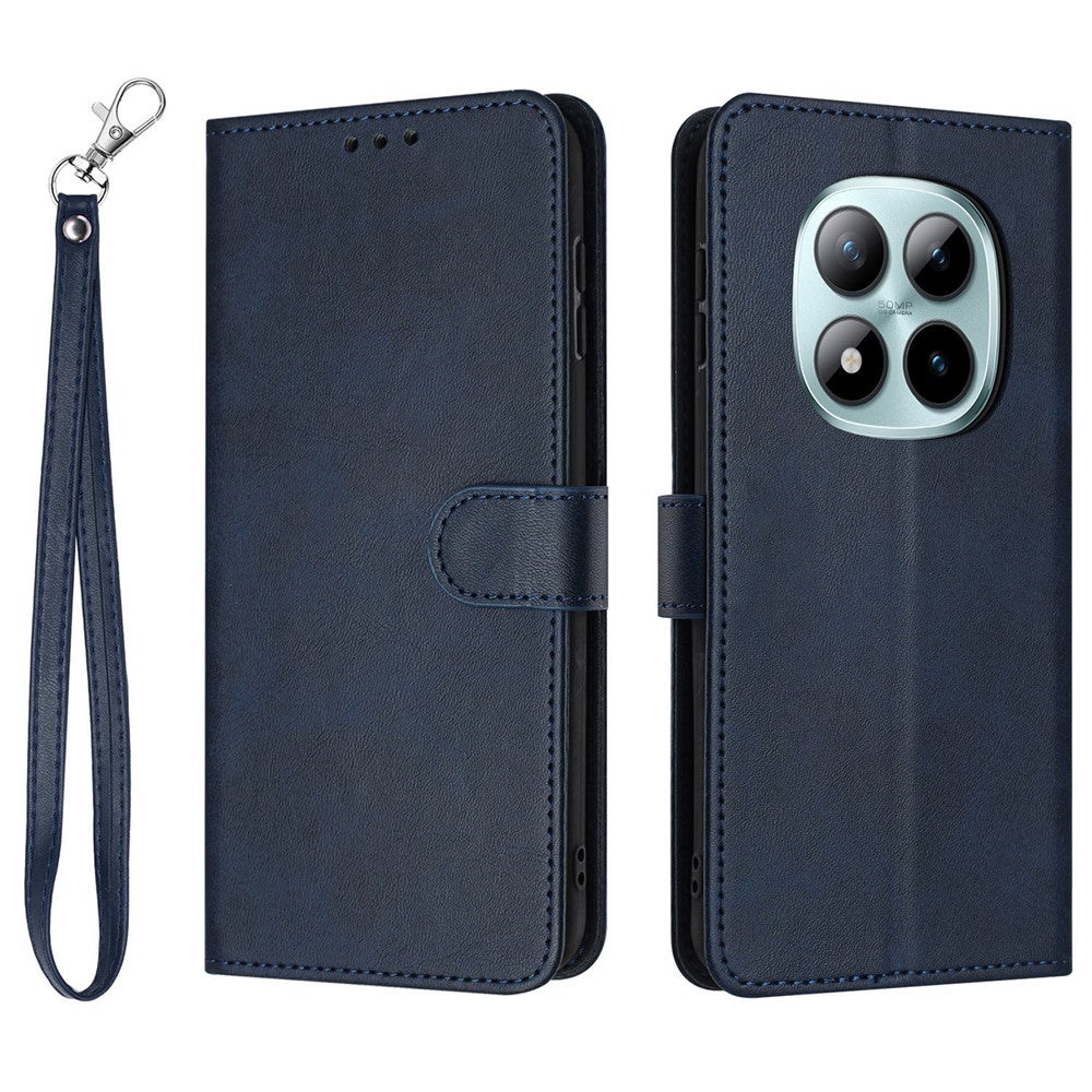 Xiaomi Redmi Note 15 Pro 4G (Global) Plånboksfodral Flip Stand Kalvstruktur PU-läder mobilskal med rem