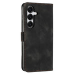 Leather Case For Samsung Galaxy S26 Imprinted Triangle Phone Cover with Hand Strap