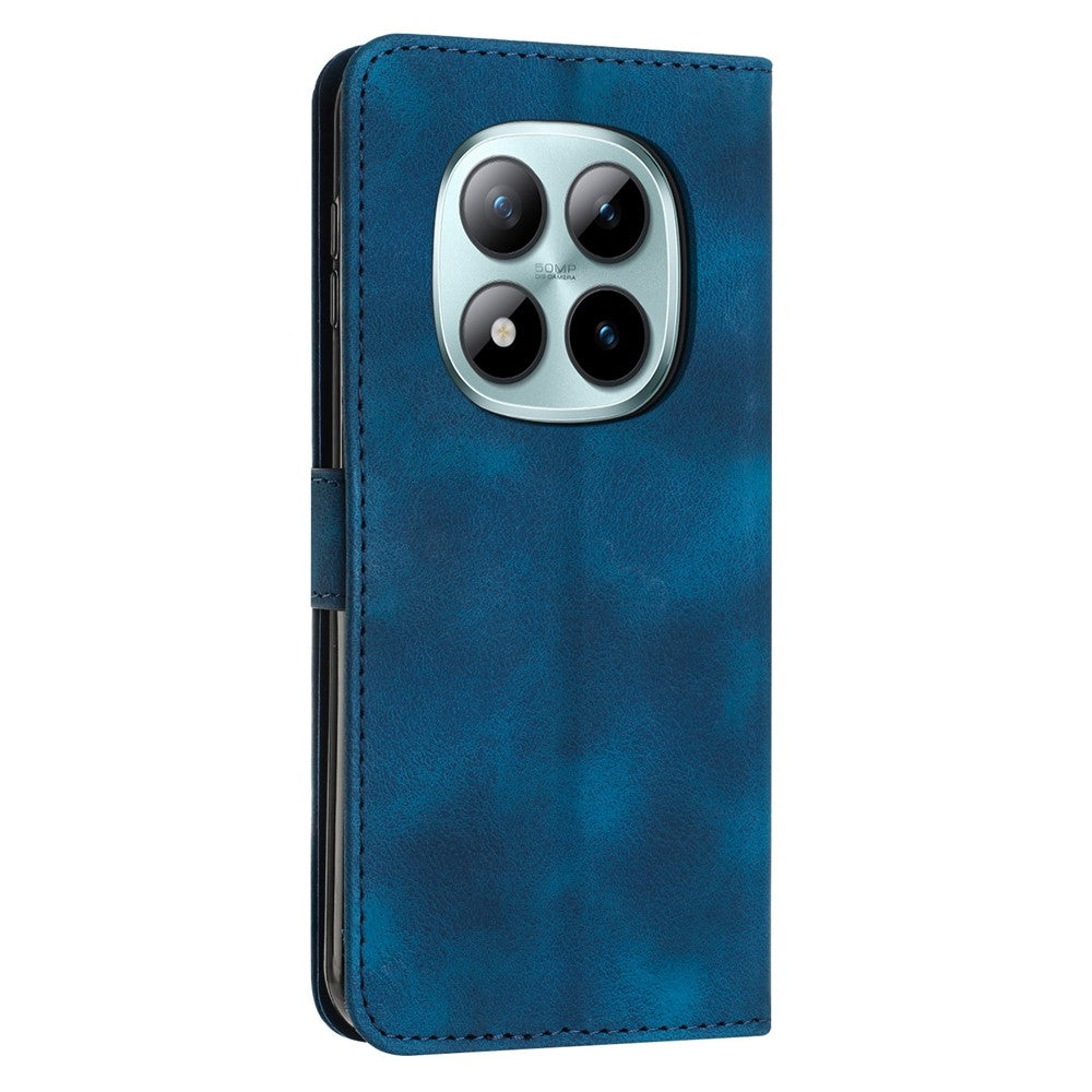 For Xiaomi Redmi Note 15 Pro 4G (Global) Leather Case Imprinted Triangle Phone Cover with Hand Strap