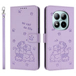 For Xiaomi Redmi Note 15 Pro 4G (Global) Wallet Case Cats Imprint Leather Phone Cover with Strap