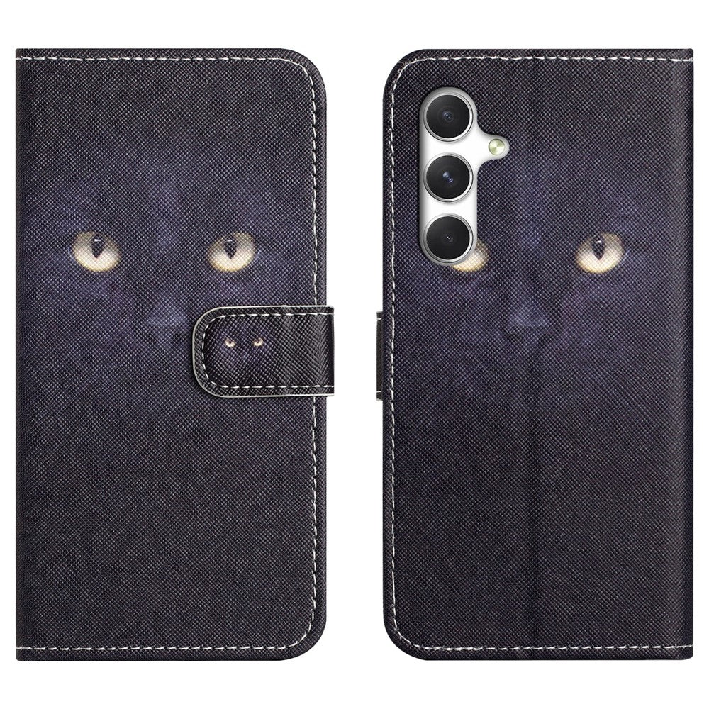 For Samsung Galaxy S26 Case Pattern Print PU Leather Wallet Phone Cover Cross Texture