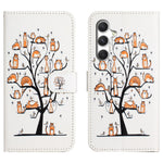 For Samsung Galaxy S26 Case Pattern Print PU Leather Wallet Phone Cover Cross Texture