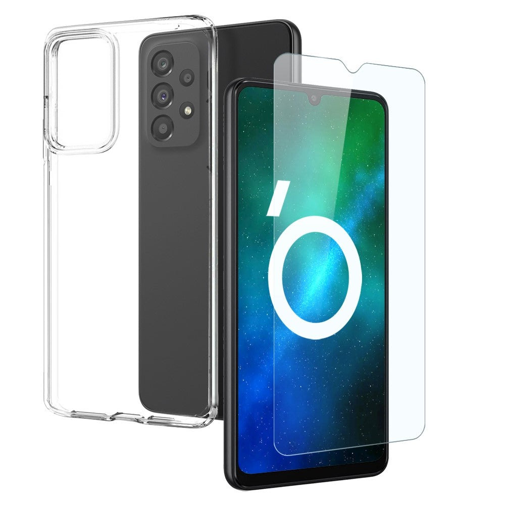 NORTHJO For Samsung Galaxy A33 5G 2-in-1 Anti-scratch TPU Phone Case + Ultra Clear Tempered Glass Screen Protector