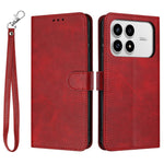Xiaomi Poco F8 Pro 5G / Redmi K90 5G / Redmi K100 Pro 5G (Kina) Plånboksfodral Flip Stand Kalvstruktur PU-läder mobilskal med rem