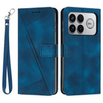 Leather Case For Xiaomi Poco F8 Ultra / Redmi K90 Pro Max 5G / K100 Pro Max 5G Imprinted Triangle Phone Cover with Hand Strap