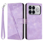Leather Case For Xiaomi Poco F8 Ultra / Redmi K90 Pro Max 5G / K100 Pro Max 5G Imprinted Triangle Phone Cover with Hand Strap
