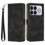 Leather Case For Xiaomi Poco F8 Ultra / Redmi K90 Pro Max 5G / K100 Pro Max 5G Imprinted Triangle Phone Cover with Hand Strap