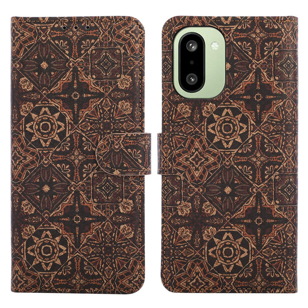 OnePlus 15R 5G Läderplånboksfodral Bohemiskt TPU PU mobilskal med Stativ