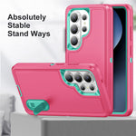 For Samsung Galaxy S26 Ultra Case PC + Silicone + EVA Anti-Drop Kickstand Phone Cover