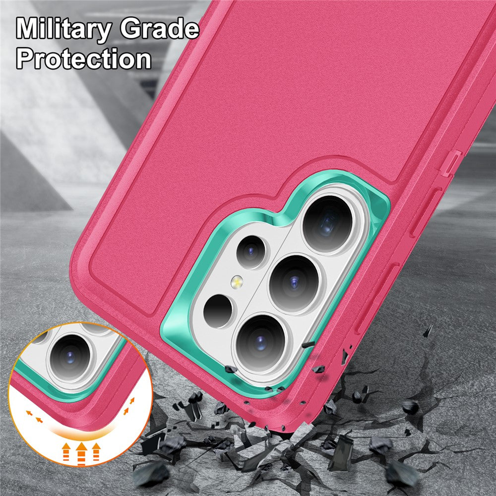 For Samsung Galaxy S26 Ultra Case PC + Silicone + EVA Anti-Drop Kickstand Phone Cover