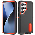 For Samsung Galaxy S26 Ultra Case PC + Silicone + EVA Anti-Drop Kickstand Phone Cover