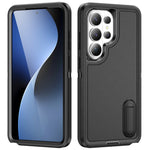 For Samsung Galaxy S26 Ultra Case PC + Silicone + EVA Anti-Drop Kickstand Phone Cover