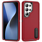 For Samsung Galaxy S26 Ultra Case PC + Silicone + EVA Anti-Drop Kickstand Phone Cover