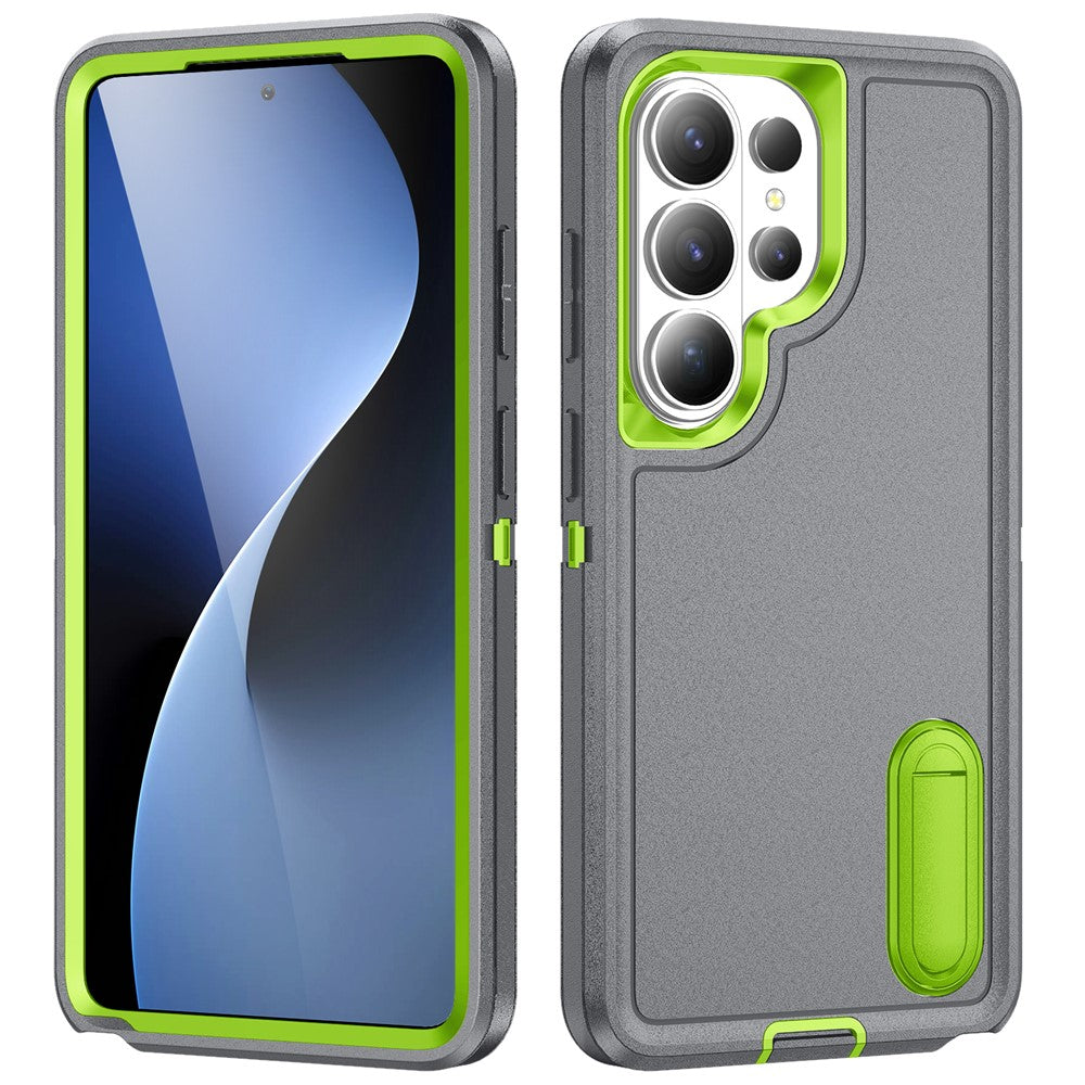 For Samsung Galaxy S26 Ultra Case PC + Silicone + EVA Anti-Drop Kickstand Phone Cover