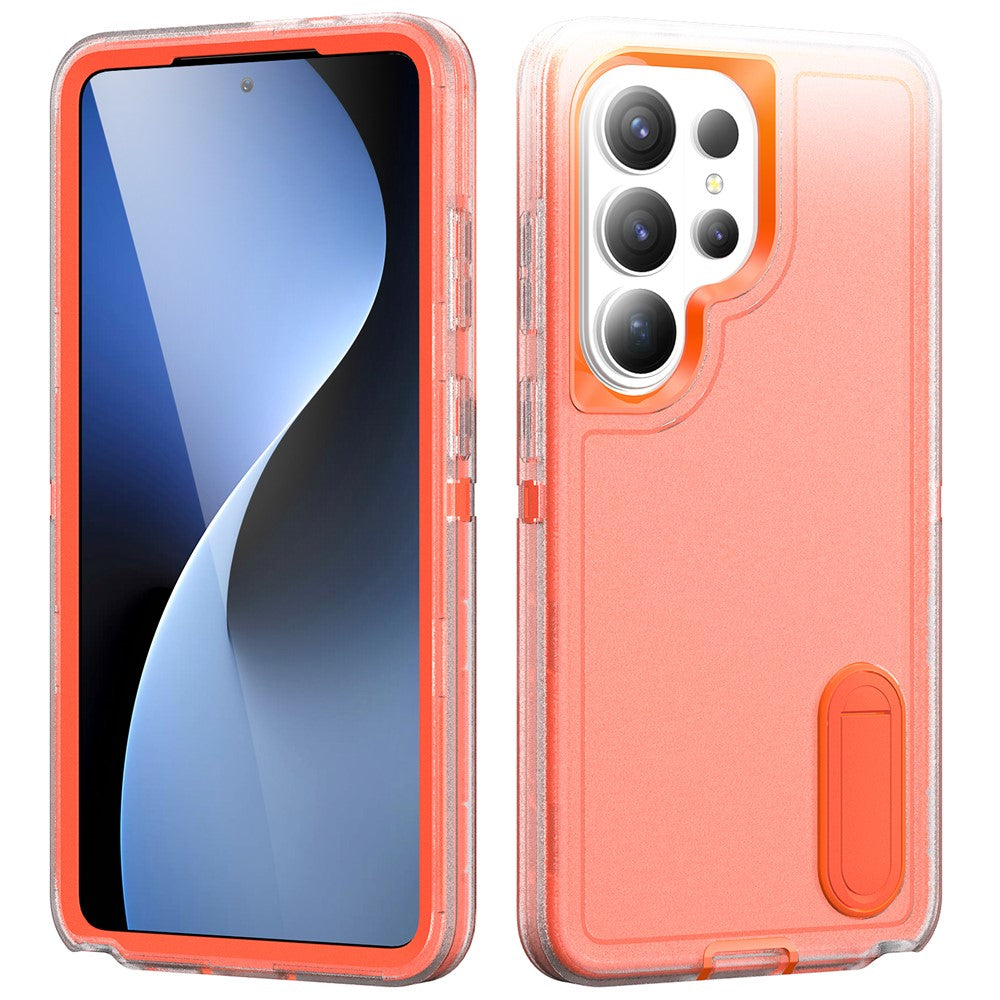 For Samsung Galaxy S26 Ultra Case PC + Silicone + EVA Anti-Drop Kickstand Phone Cover
