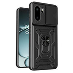 For OnePlus 15R 5G Case with Slide Camera Lid PC + TPU Kickstand Phone Cover