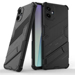 Til Samsung Galaxy A06 4G cover PC + TPU stødsikkert telefoncover med støttefod
