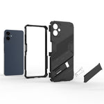 Til Samsung Galaxy A06 4G cover PC + TPU stødsikkert telefoncover med støttefod
