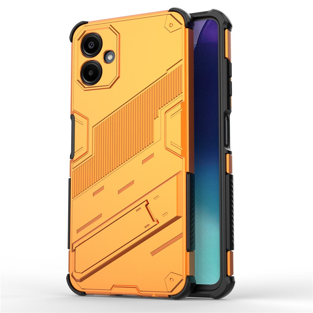 Til Samsung Galaxy A06 4G cover PC + TPU stødsikkert telefoncover med støttefod