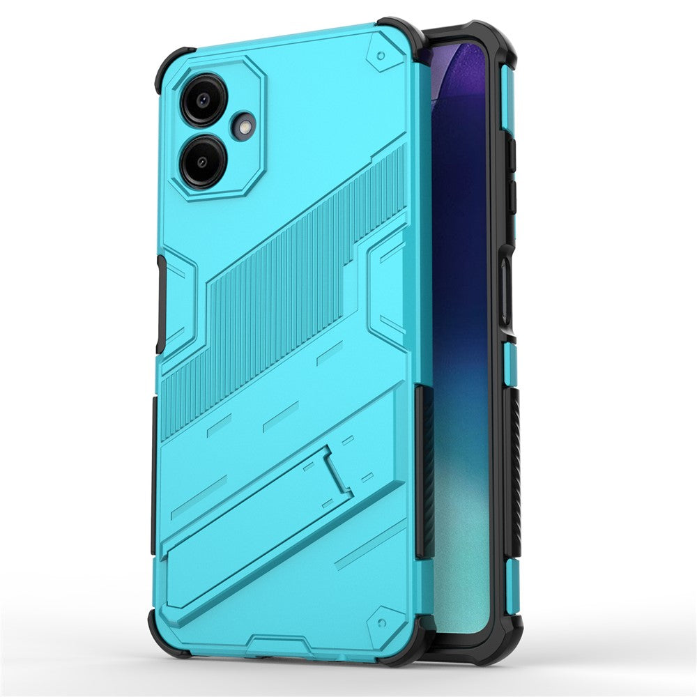 Til Samsung Galaxy A06 4G cover PC + TPU stødsikkert telefoncover med støttefod