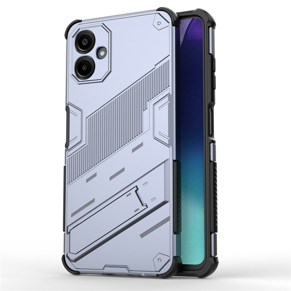 Til Samsung Galaxy A06 4G cover PC + TPU stødsikkert telefoncover med støttefod