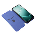 Phone Case For Oppo A6x 5G  /  A6x 4G Carbon Fiber Texture Drop-Proof PU Leather Phone Cover
