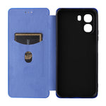Phone Case For Oppo A6x 5G  /  A6x 4G Carbon Fiber Texture Drop-Proof PU Leather Phone Cover