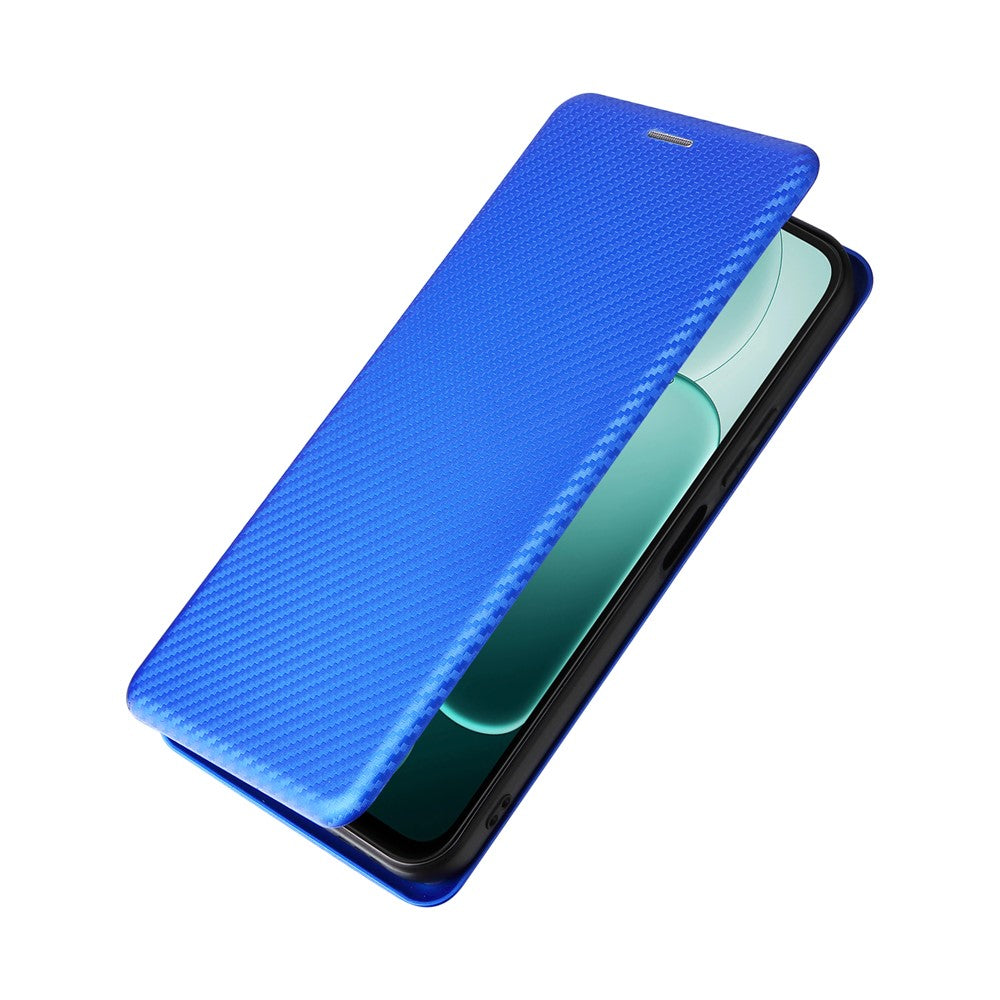 Phone Case For Oppo A6x 5G  /  A6x 4G Carbon Fiber Texture Drop-Proof PU Leather Phone Cover