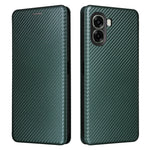 Phone Case For Oppo A6x 5G  /  A6x 4G Carbon Fiber Texture Drop-Proof PU Leather Phone Cover