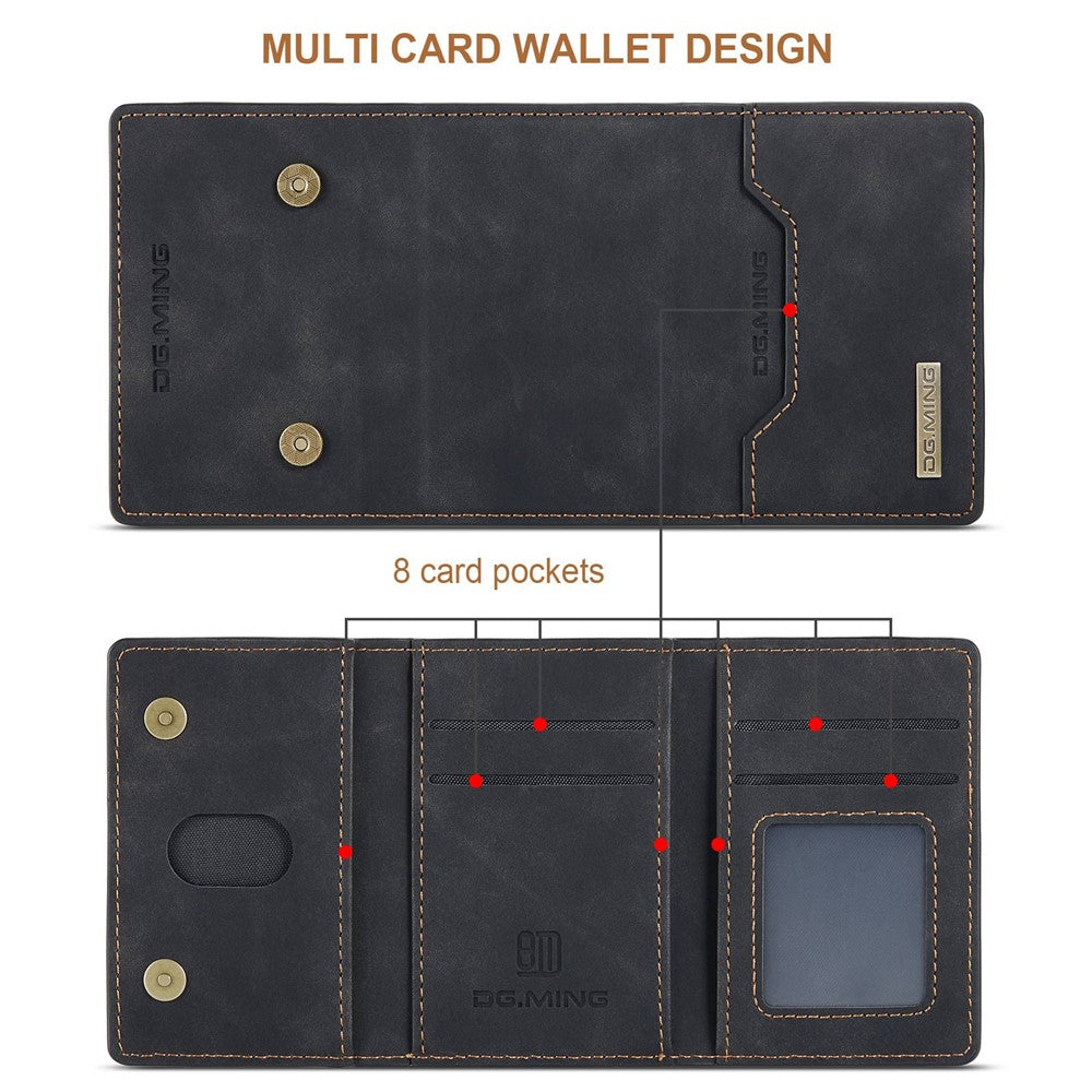 DG.MING M2-serien för Samsung Galaxy S23 mobilskal magnetiskt absorberande avtagbart plånboksskal med stativ och skyddande fodral