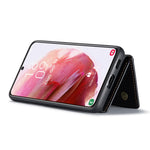DG.MING M2-serien för Samsung Galaxy S23 mobilskal magnetiskt absorberande avtagbart plånboksskal med stativ och skyddande fodral