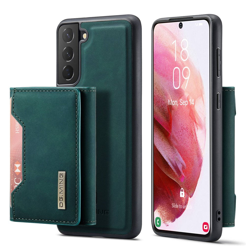 DG.MING M2-serien för Samsung Galaxy S23 mobilskal magnetiskt absorberande avtagbart plånboksskal med stativ och skyddande fodral