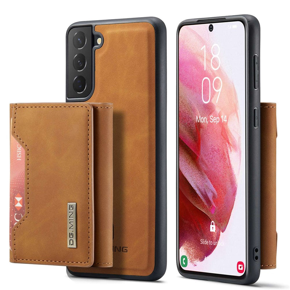 DG.MING M2-serien för Samsung Galaxy S23 mobilskal magnetiskt absorberande avtagbart plånboksskal med stativ och skyddande fodral