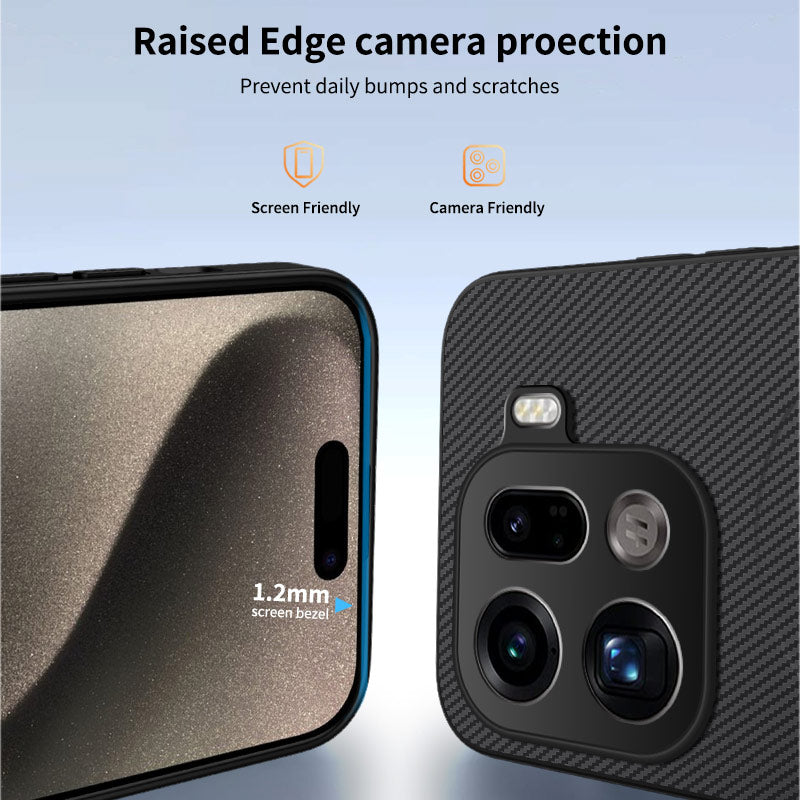 WANLONFENG Magnetiskt Skal För Oppo Find X9 Pro 5G TQ-serien Kolfiberstruktur PC TPU mobilskal