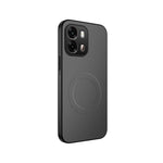 WANLONFENG For Oppo A6x 4G / Oppo A6x 5G Magnetic Case  TQ Series Carbon Fiber Texture PC TPU Phone Cover