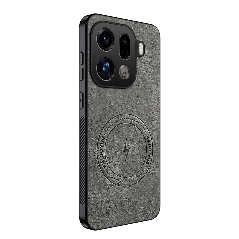 WANLONFENG Magnetiskt Skal För Oppo Find X9 Pro 5G SD1-serien Nappatextur PC TPU mobilskal