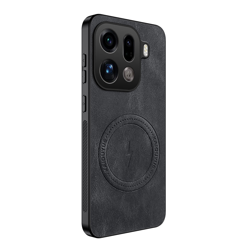 WANLONFENG Magnetiskt Skal För Oppo Find X9 Pro 5G SD1-serien Nappatextur PC TPU mobilskal